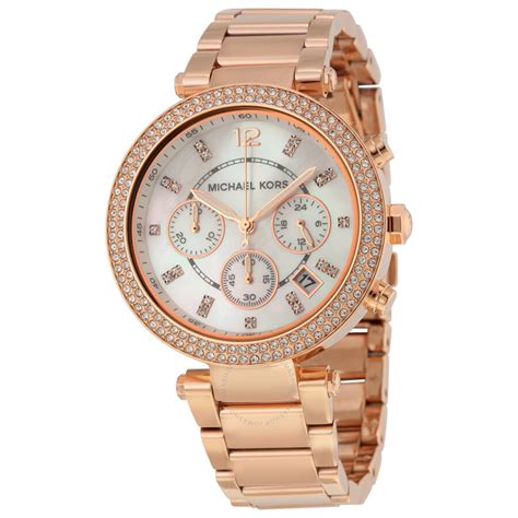 michael kors rose gold watch amazon uk|Michael Kors parker chronograph watch.